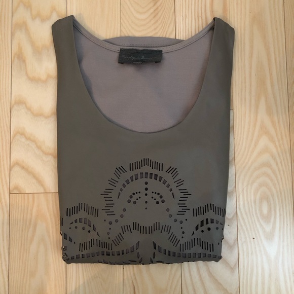 Anthropologie Faux Leather Tank Top - Picture 3 of 6